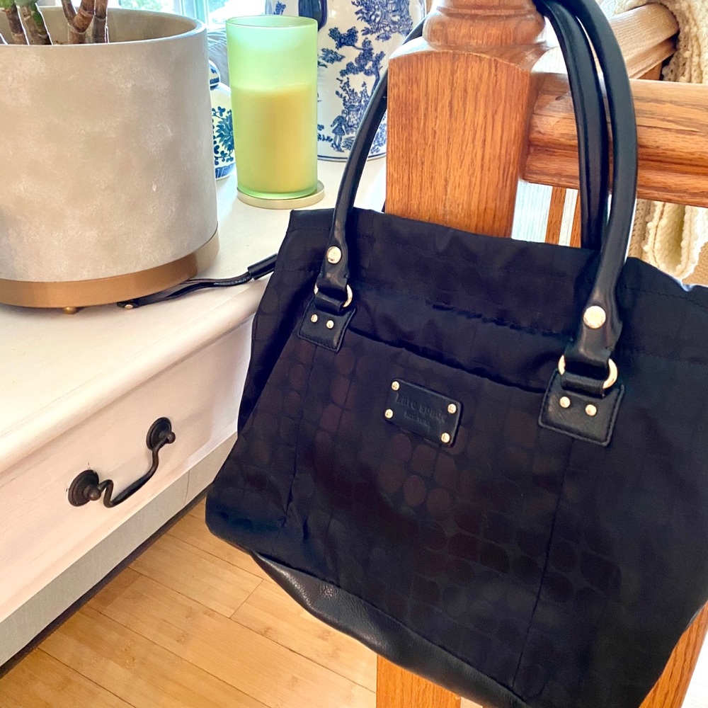 EUC Kate Spade ♠️ logo black small tote